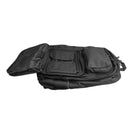 The Vism color black take-down carbine backpack has lockable compartments and MOLLE webbing.