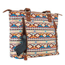 Printed Tote CCW Purse Brown