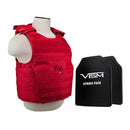 From Vism the new color red vest plate carrier with lightweight level 3A ballistic protection.