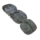 The outside of the EMT pouch has three rows of MOLLE webbing for attaching other MOLLE compatible gear to your EMT pouch.