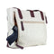 Shoulder Bag Off White Burgundy Trim