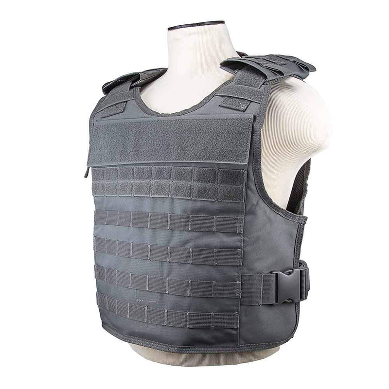 The Vism plate carrier with external hard plate pockets for civilian and police use.