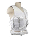The Vism color white tactical vest adjustable for sizes from medium to x large view of the right side.