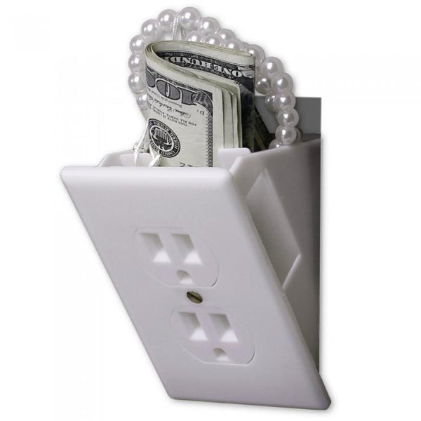 Wall Outlet with Hidden Wall Safe Compartment to safely hide valuables inside.