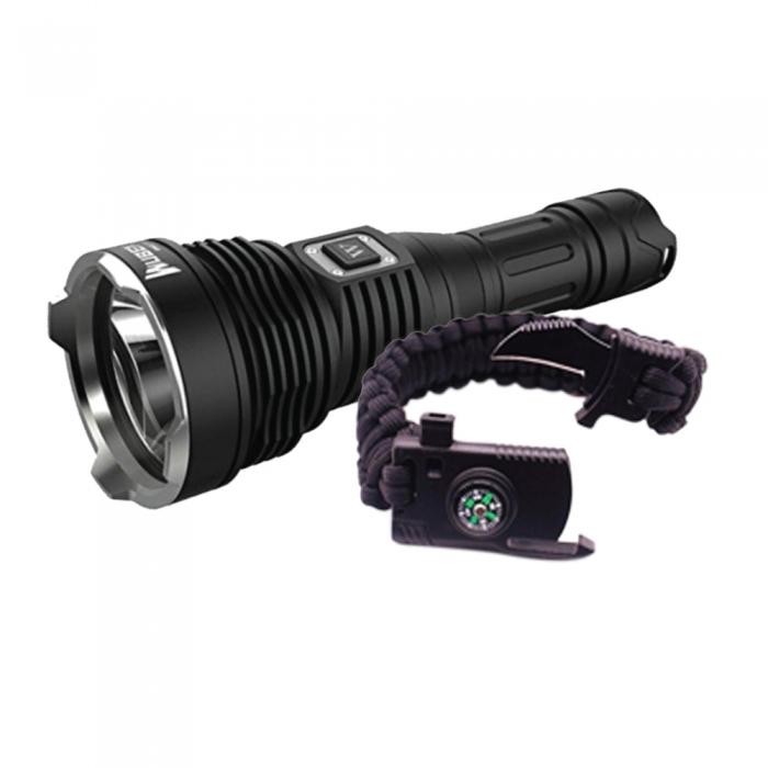 Wuben 3500 Lumen Flashlight with Survival Bracelet